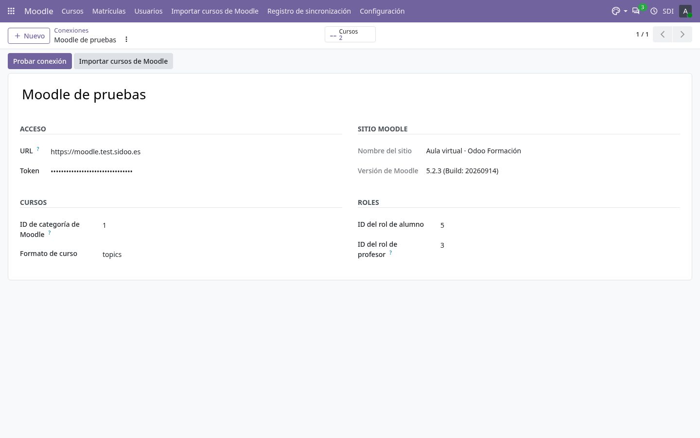 Conexión con el Moodle de la demo, ya comprobada.